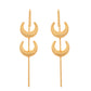 VOJ Gold Polished Moon Shaped Anti Tarnish Ear Cuff - Swadesiicart