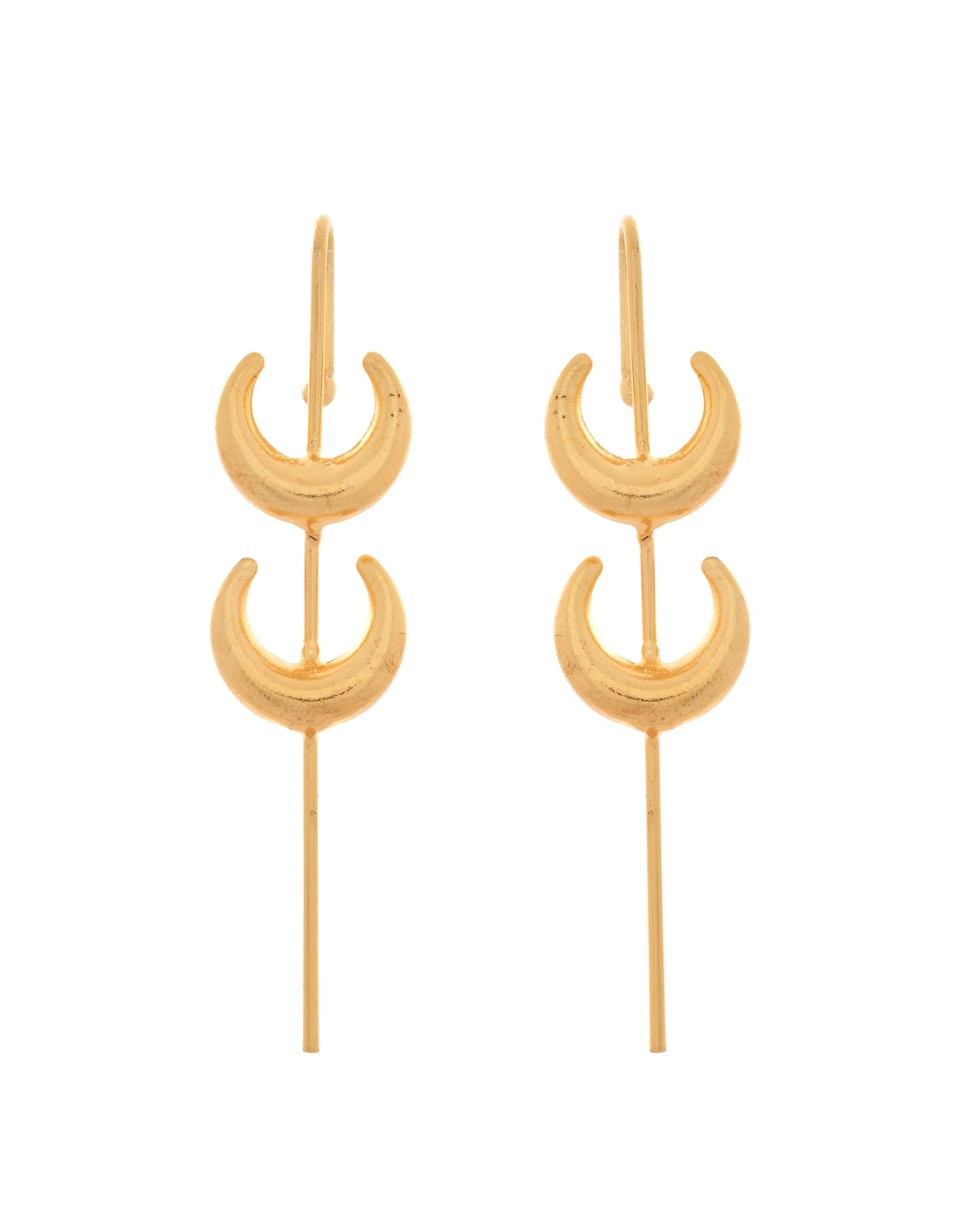 VOJ Gold Polished Moon Shaped Anti Tarnish Ear Cuff - Swadesiicart