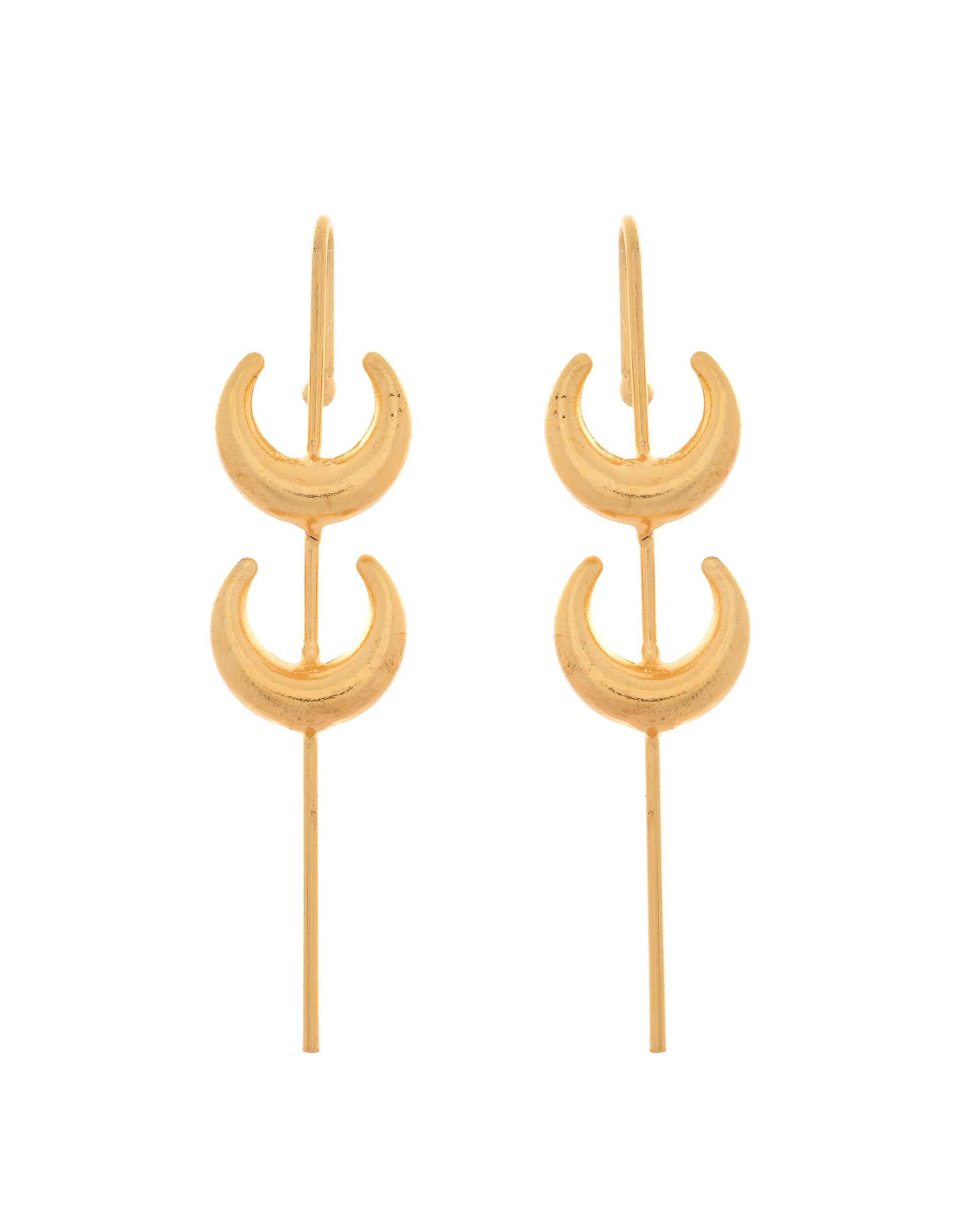 VOJ Gold Polished Moon Shaped Anti Tarnish Ear Cuff - Swadesiicart
