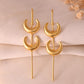 VOJ Gold Polished Moon Shaped Anti Tarnish Ear Cuff - Swadesiicart