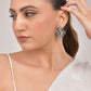 VOJ Silver Plated Oxidized Kanha Shaped Earrings - Swadesiicart
