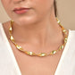 VOJ Gold Polished Anti Tarnished Twisted Hasli Necklace | Swadesiicart