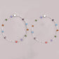 VOJ Set of 2 Silver Plated Multicolor Beads Anklets - Swadesiicart
