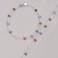 VOJ Set of 2 Silver Plated Multicolor Beads Anklets - Swadesiicart