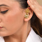 VOJ Gold Polished Floral Shaped Anti Tarnished Ear Cuff - Swadesiicart