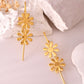 VOJ Gold Polished Floral Shaped Anti Tarnished Ear Cuff - Swadesiicart