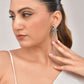 VOJ Silver Plated Oxidized Parrot Shaped Studs Earrings - Swadesiicart