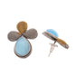 VOJ Silver Toned Blue Stone Studded Elegant Earrings - Swadesiicart