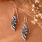 VOJ Silver Plated Floral Shaped Drop Earrings - Swadesiicart