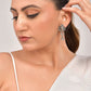 VOJ Silver Toned Designer Temple Earrings - Swadesiicart