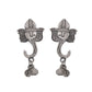 VOJ Silver Toned Designer Temple Earrings - Swadesiicart