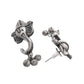 VOJ Silver Toned Designer Temple Earrings - Swadesiicart