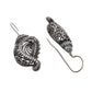 VOJ Silver Toned Designer Drop Earrings - Swadesiicart