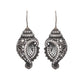 VOJ Silver Toned Designer Drop Earrings - Swadesiicart