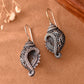 VOJ Silver Toned Designer Drop Earrings - Swadesiicart