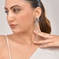 VOJ Silver Plated Bird Shaped Designer Studs Earrings - Swadesiicart