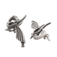 VOJ Silver Plated Bird Shaped Designer Studs Earrings - Swadesiicart