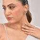 VOJ Silver Toned Floral Designer Ear Cuff - Swadesiicart
