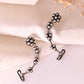 VOJ Silver Toned Floral Designer Ear Cuff - Swadesiicart