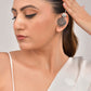 VOJ Silver Plated Circular Shaped Ear Cuff - Swadesiicart