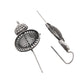 VOJ Silver Plated Circular Shaped Ear Cuff - Swadesiicart