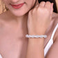VOJ Silver Plated White Kada Beads Kada Bracelet - Swadesiicart