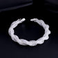 VOJ Silver Plated White Kada Beads Kada Bracelet - Swadesiicart