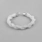 VOJ Silver Plated White Kada Beads Kada Bracelet - Swadesiicart