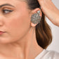 VOJ Silver Plated Flower Shaped Elegant Ear Cuff - Swadesiicart