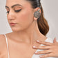 VOJ Silver Plated Flower Shaped Elegant Ear Cuff - Swadesiicart