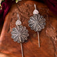 VOJ Silver Plated Flower Shaped Elegant Ear Cuff - Swadesiicart