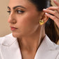 VOJ Gold Polished Heart Shaped Studs Earrings - Swadesiicart