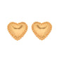 VOJ Gold Polished Heart Shaped Studs Earrings - Swadesiicart