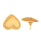 VOJ Gold Polished Heart Shaped Studs Earrings - Swadesiicart