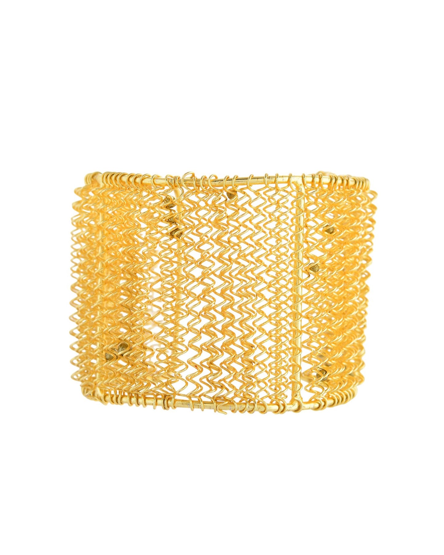 VOJ Gold Polished Anti Tarnished Cuff Bracelet For Women - Swadesiicart