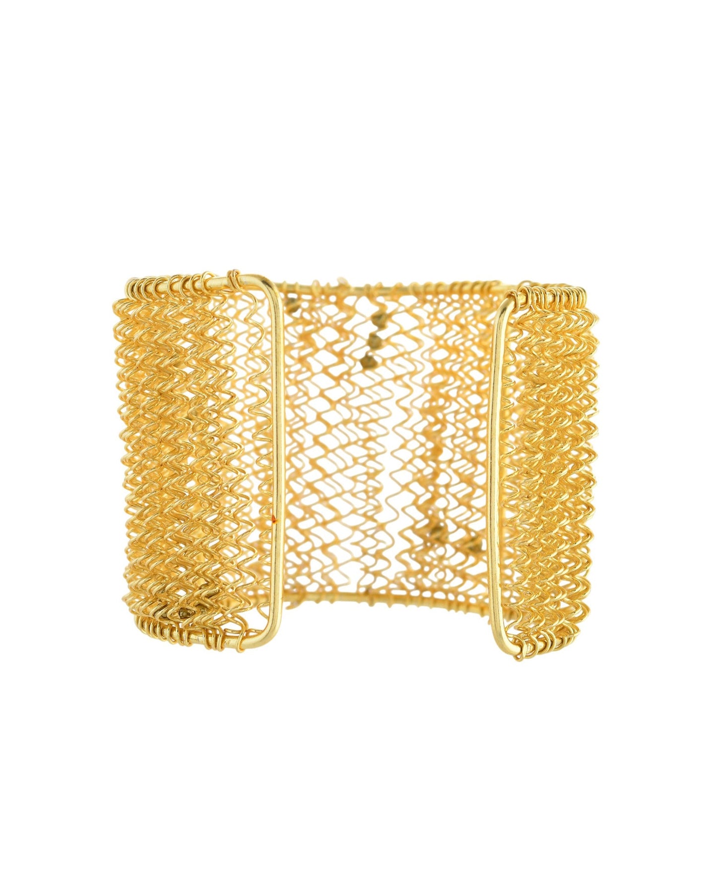 VOJ Gold Polished Anti Tarnished Cuff Bracelet For Women - Swadesiicart