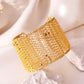 VOJ Gold Polished Anti Tarnished Cuff Bracelet For Women - Swadesiicart