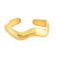 VOJ Gold Polished Anti Tarnished Twisted Cuff Bracelet For Women - Swadesiicart