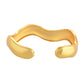 VOJ Gold Polished Anti Tarnished Twisted Cuff Bracelet For Women - Swadesiicart