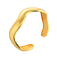 VOJ Gold Polished Anti Tarnished Twisted Cuff Bracelet For Women - Swadesiicart