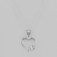 VOJ Silver Plated Heart Pandent Chain | Swadesiicart