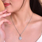 VOJ Silver Plated Flower Pendant Set - VOJ (Valley Of Jewellery)