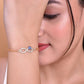 VOJ Gold-Polished Evil Eye Charm Bracelet - VOJ (Valley Of Jewellery)