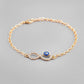 VOJ Gold-Polished Evil Eye Charm Bracelet - Swadesiicart