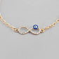 VOJ Gold-Polished Evil Eye Charm Bracelet - Swadesiicart