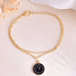 VOJ Gold-Polished Black Clock Charm Bracelet - Swadesiicart