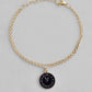 VOJ Gold-Polished Black Clock Charm Bracelet - Swadesiicart