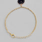 VOJ Gold-Polished Black Clock Charm Bracelet - Swadesiicart