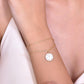 VOJ Gold-Polished White Clock Charm Bracelet - VOJ (Valley Of Jewellery)