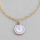 VOJ Gold-Polished White Clock Charm Bracelet - Swadesiicart